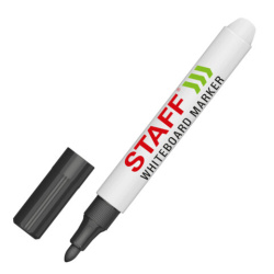 Маркер стираемый для белой доски ЧЕРНЫЙ, STAFF "BASIC" WBM-200, 1-3 мм, 152638