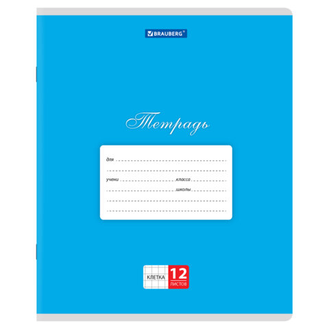 Тетради ДЭК 12 л. КОМПЛЕКТ 20 шт. BRAUBERG КЛАССИКА, клетка, обложка картон, АССОРТИ (5 видов), 106726