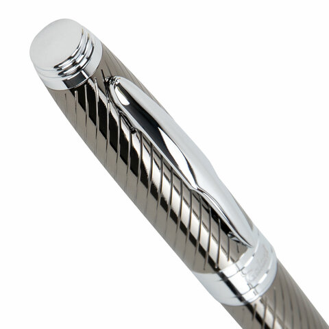 Ручка подарочная шариковая GALANT "Gotter", корпус оружейный металл, детали серебро, узел 0,7 мм, линия письма 0,5 мм, синяя, 144176