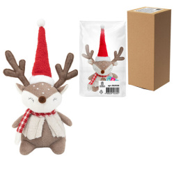 Украшение новогоднее интерьерное 40 см "Забавный оленёнок", полиэстер, ЗОЛОТАЯ СКАЗКА, 592509