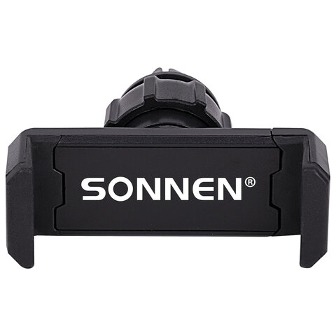 Держатель для телефона в авто на решетку вентиляции SONNEN, зажим до 85 мм, вращение 360°, 354922