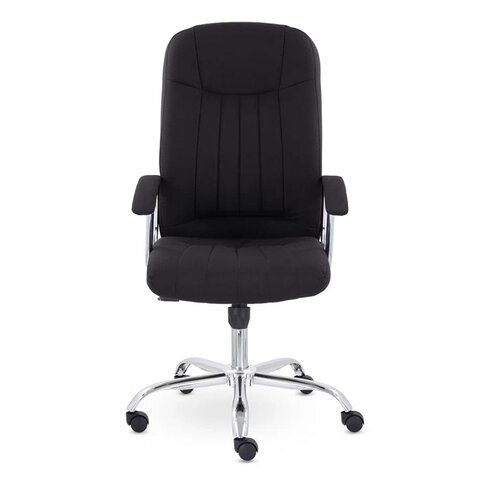 Кресло офисное "Бостон", CH-277, хром, ткань, черный (М-16)