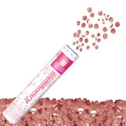 Хлопушка пневматическая 20 см "ВОЛШЕБСТВО" фольга, круги, розовое золото, ЗОЛОТАЯ СКАЗКА, 592468