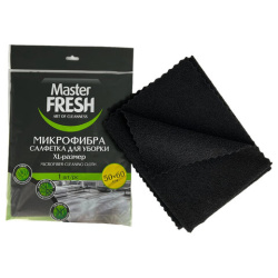 Тряпка для мытья пола из микрофибры, 50х60 см, черная, Master FRESH