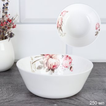 Бульонница 250 мл Евро / FLMLW45 (20032) /уп 108/ Чайная роза