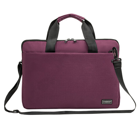 Сумка портфель HEIKKI PERSPECTIVE (ХЕЙКИ) с отделением для ноутбука 15,6", бордовая, 28х39х3 см, 272596