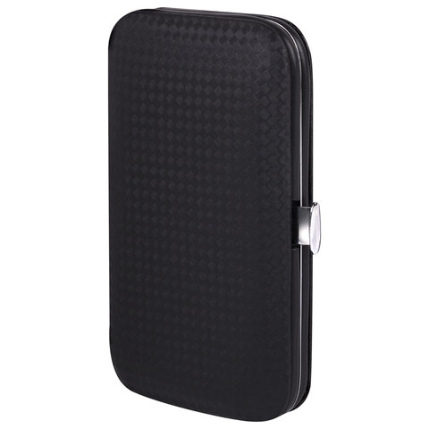 Универсальный набор для маникюра и педикюра 9 в 1 в футляре, MINI, черный карбон, WBZ, 609490