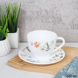 Чайная пара 2 предмета220 мл / GB220/12 (7008) /уп 8/ Райский сад