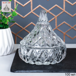 Солонка с крышкой 100 мл резная / LGR-113 /уп 100/