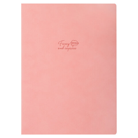Тетрадь-скетчбук 60 л. обложка кожзам под замшу, сшивка, B5 (179х250мм), 70 г/м2, РОЗОВЫЙ, BRAUBERG CAPRISE, 403863