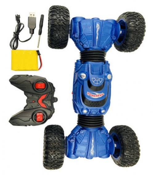 Трюковая машина – трансформер перевертыш на радиоуправлении LEOpard King №1 «Леопард», Bluesea (Блюси) Синий с черным