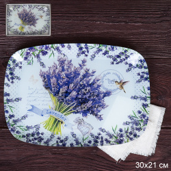 Блюдо прямоугольное глубокое 30х21 см / S445012C -DD132 В/уп 12/ 712814