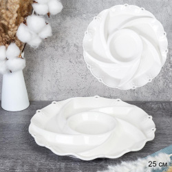 Блюдо менажница 6 секций 25 см / DR-1079 /уп 24/