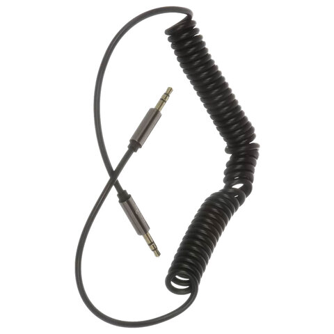 Переходник AUX, Jack 3,5 (M) - Jack 3,5 (M), 2 м, VIXION PRO VX-15, спираль, черный, 02755, БП-00000935