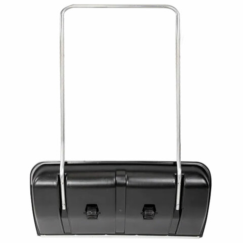 Лопата снеговая 82х45см "СКРЕПЕР" на колесах, пластиковая, высота 120см П-образная металлическая рукоятка, армирующая алюминиевая планка, №8