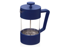 Френч-пресс «Intense», Цвет темно-синий/прозрачный