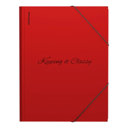 Папка на резинках ERICH KRAUSE "Classic Phrases", до 300 листов, красная 400 мкм, 652, 65226
