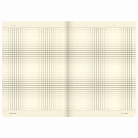 Тетрадь 40 л. в клетку обложка SoftTouch, фольга, бежевая бум. 70 г/м2, сшивка, А5 (147х210 мм), GALLERY, BRAUBERG, 403763