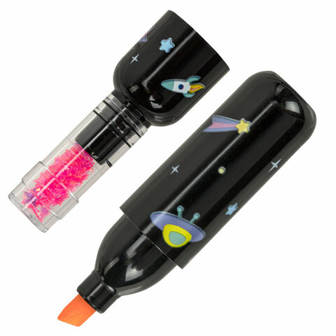 Набор текстовыделителей 6 НЕОНОВЫХ ЦВЕТОВ, ЮНЛАНДИЯ "КОСМОС", линия 1-5 мм, 152512