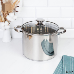 Кастрюля 6,8 л,Аванта / LB-1106E-6-6,8 /уп 1/ индукция/ Гофрокороб/ KISIGA