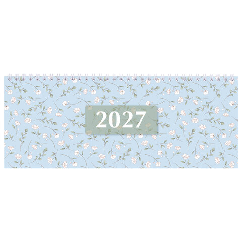 Планинг датированный 2027 285х112 мм, STAFF, гребень, картонная обложка, 64 листа, "Паттерн", 118704