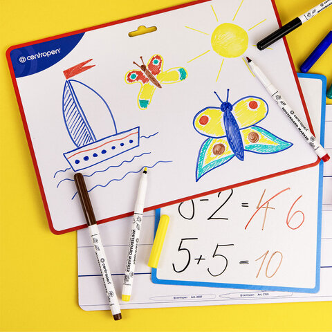 Маркер стираемый для белой доски ЧЕРНЫЙ, CENTROPEN "Dry-Wipe", 1-2 мм, 2507, 525070112