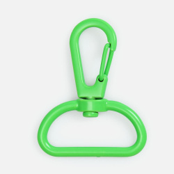 Застежка-карабин Snap Hook, L, зеленый неон, 2,9х4 см