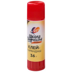 Клей-карандаш ЛУЧ "Школа творчества", 36 г, PVP основа, 29С 1738-08