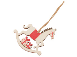 Деревянная подвеска на елку «Poni», Цвет натуральный