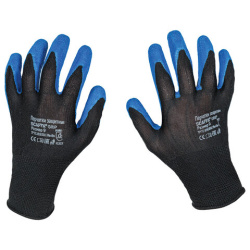Перчатки нейлоновые SCAFFA "Grip", текстурированное латексное покрытие (облив), размер 9 (L), 00-00015296