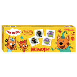 Игра настольная МЕМОРИ, лицензия "Три кота", 48 карточек, STEP PUZZLE