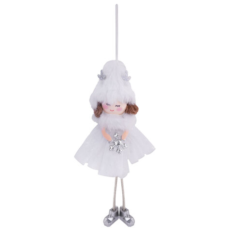 Украшение елочное, 18 см, "Ангелочек", полиэстер, ассорти 4 дизайна, ЗОЛОТАЯ СКАЗКА, 592607