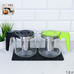 Чайник 1200 мл жаропрочное стекло / YG-L1200 /уп 24/