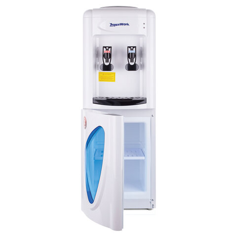 Кулер для воды AQUA WORK 0.7-LDR, напольный, НАГРЕВ/ЭЛЕКТРОННОЕ ОХЛАЖДЕНИЕ, 2 крана, белый, 23061