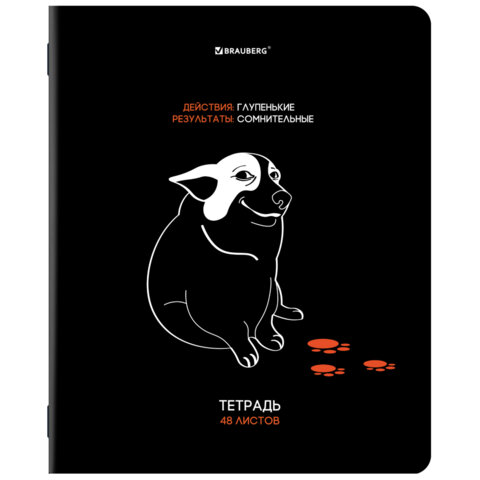 Тетради ДЭК А5 48 л. КОМПЛЕКТ 5 шт. BRAUBERG, скоба, клетка, TWIN-лак, "МЕМЫ", 404937