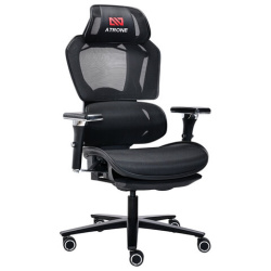 Кресло ATRONE "Optimus ER-707", адаптивный механизм со слайдером, сетка, черный/серый, 532967