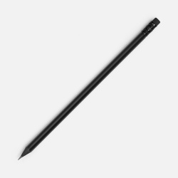 Карандаш простой Triangle Black с ластиком, черный, 19х0,7 см