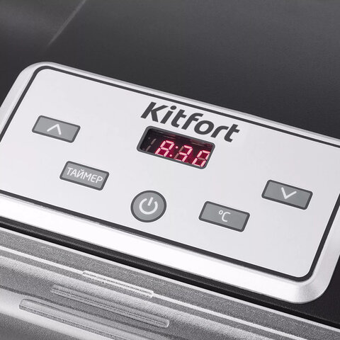 Сушилка для овощей KITFORT КТ-1908, 700 Вт, 18 поддонов, электронное управление, черная/серебристая