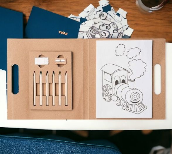 Набор RESOL из 6 карандашей в блокноте / Набор подарочных карандашей с разукрашкой