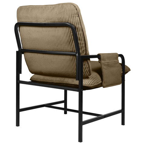 Кресло BRABIX "Gentle LC-300", ЛОФТ, пружинный блок, ткань велсофт (плюш), мокко, 533143