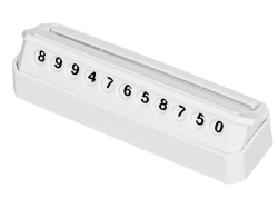 Табличка «Tempark» с номером телефона для временной парковки, Цвет белый