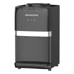Кулер для воды BRASSON (БРАССОН) TSC-03, настольный, НАГРЕВ/ОХЛАЖДЕНИЕ КОМПРЕССОРНОЕ, 2 крана, черный, 455428
