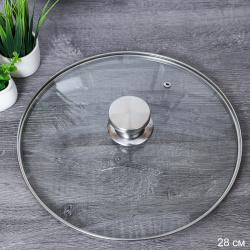 Крышка стеклянная 28 см / VDX-28 /уп 30/