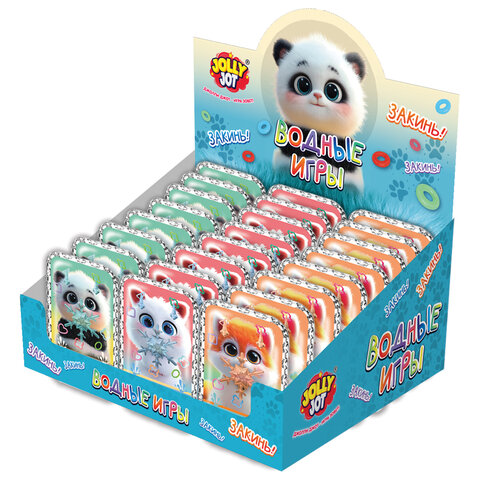 Водная игра МИЛЫЕ ЗВЕРЯТА, 13х7 см, колечки, ассорти, 3 вида, JOLLY JOT (ДЖОЛЛИ ДЖОТ), 665999