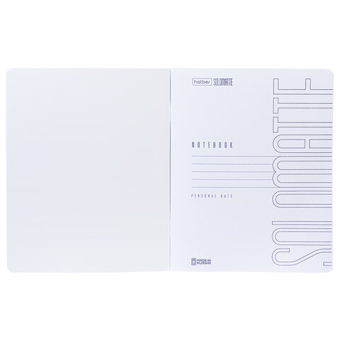 Тетрадь А5, 48 л., HATBER скоба, линия, Soft-touch ламинация, СОЛО "Черный бархат", 092752, 48Т5лВ2