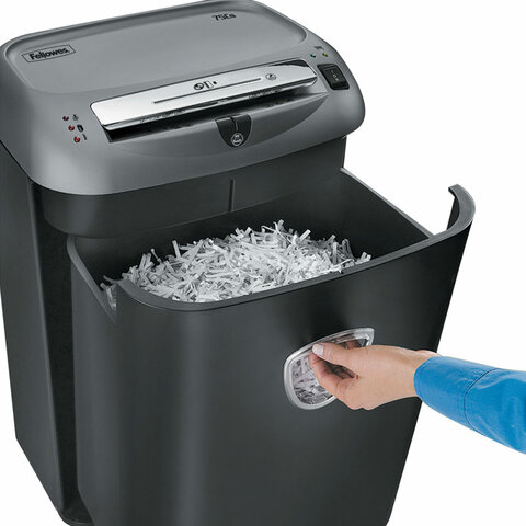 Уничтожитель (шредер) FELLOWES POWERSHRED 75Cs, 4 уровень секретности, фрагменты 4x38 мм, 12 л., 27 л, FS-46750