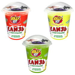 Слайм Слизь с фигурками, насекомые, 200 г, АССОРТИ 3 вида, JOLLY JOT (ДЖОЛЛИ ДЖОТ), 666664