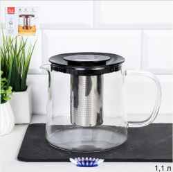 Чайник 1150 мл жаропрочное стекло / С01-1150 /уп 36/* с нейлоновой крышкой