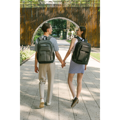 Рюкзак HEIKKI CONCORDANCE (ХЕЙКИ) универсальный, отделение для ноутбука, серый, 47x32x15 см, 273891