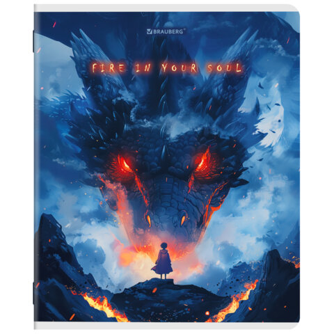 Тетради ДЭК А5 48 л. КОМПЛЕКТ 5 шт. BRAUBERG, скоба, клетка, TWIN-лак, "MAGICAL WORLD", 404947